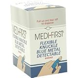 Medique Blue Metal Detectable Woven Knuckle Bandages 50/box
