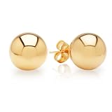 10k Gold 10mm Ball Stud Earrings