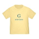 Personalized G is for Gavin Baby Infant Toddler Kids Shirt - Baby Name Shower Collection
