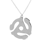 1 3/8" 45 Rpm Record Adapter On 16" Chain, Gpe, Usa! In Silver