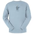 LIFE IS GOOD ACOUSTIC GUITAR MENS LONG SLEEVE SHIRT FROST BLUE