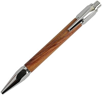 Hesscraft Vertex Click Ballpoint Pen, African Bubinga/Chrome