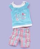 Nannette Baby Girl 3-Piece Layered Top and Bermuda Shorts Set