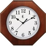 Geneva Commercial Wall Clocks GENEVA WOOD WALL CLOCK10IN OCTAGON (Personal & Portable / Clocks)