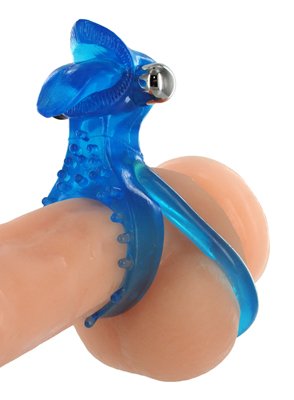 Blue Erection Support Ring With Vibrating Tip