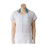 Womens Adidas Edge Top - White/Pure Cyan/Bronze Metallic