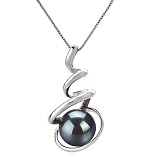 Eldova Black 8-9mm AAA Japanese Akoya 14 Karat Gold Pearl Pendant