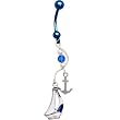 Handcrafted Sterling Nautical Sailboat Belly Ring