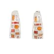 Southwestern Style Native American Hand Crafted Spiny Oyster Inlay and Sterling Silver Huggie Hoop Earrings, #7715