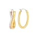 Jewelry : 14K Two Tone Gold Twisted Hoop Earrings
