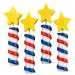 Cake Decoration Candles 4-Pack: Patriotic