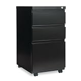 Alera Products - Alera - Three-Drawer Mobile Ped File With Full-Length Pull, 15-7/8w x 19-1/4d, Black - Sold As 1 Each - Full-length recessed pull permits easy opening. - 4 casters, two locking. - Height without casters: 27". - High-sided file drawer accommodates letter/legal filing. - Counterweight prevents tipping.