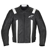 Alpinestars Rod Leather Motorcycle Jacket Black/White Extra Large