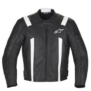 JACKET ROD LTHR BK WT XL - ALPINESTARS -