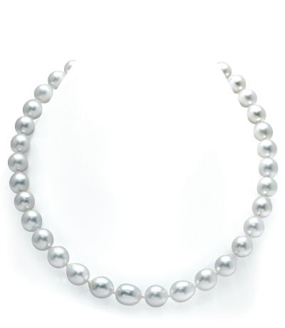 10-11mm White South Sea Drop-Shape Pearl Necklace
