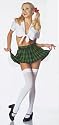 School Girl Adult Costume Green