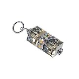 Sterling Silver Cube Shape Rare Color Crystal and Rondelle Beads 8mm x 19mm Pendant Charm Made with Swarovski Elements