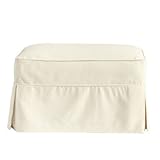 IMAGE OF Hollis Ottoman Slipcover - Special Order Fabrics- Ballard Designs
