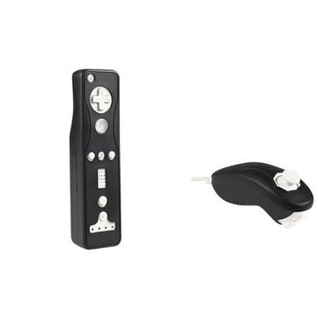 eForCity 2 packs of Black Remote Skin Case - left / right Compatible with Nintendo Wii U / Wii