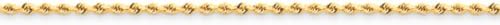14k Yellow Gold D/C Rope Chain with Lobster Clasp Necklace 30.00 Inches 2.00mm Wide Weight: 8.25 Grams