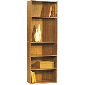 Sauder 410395 Pecan 5 Shelf Bookcase