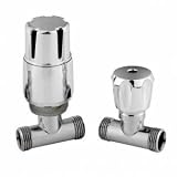 Thermostatic Chrome Radiator Valve (Straight)