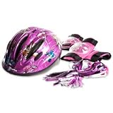 Kidzamo: Kitty Bicycle Helmet & Padset Combo
