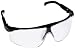 AO Safety 13250 Maxim Adjustable Temple Safety Glasses, Black Frame, Clear Lens