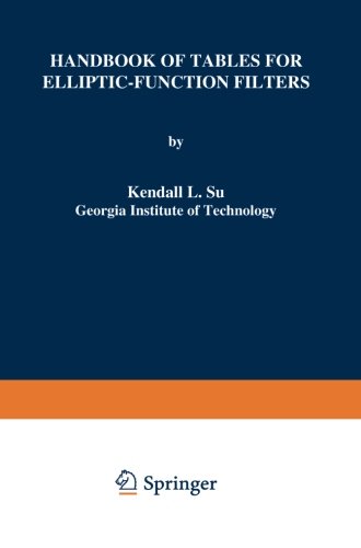 Handbook of Tables for Elliptic-Function Filters