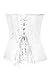 Chicastic Black Satin Sexy Strong Boned Corset Lace Up Bustier Top - Also White & Red