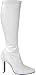 Flirt308 by Pleaser Sexy White Patent Go Go Dancer Boots