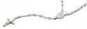 Catholic Sterling Silver Rosary Beads 24" Necklace with Crucifix