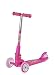Hudora 3 Wheel Lean and Steer Folding Kick Scooter for Girls