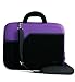 Toshiba 15.6 inch Notebook Laptop Tecra R850-S8511 Dark Purple Hard Nylon Case with Black Neoprene Outside Pocket for Cellphone and Accessories