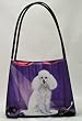 White Poodle Dog Handbag Purse