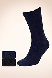 3 Pairs of Lambswool Blend Easy Grip Socks with Silver Technology