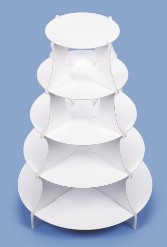 5 Tier Round Paper Dessert Tower or Cupcake Stand - 15