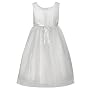 Girls' Perfectly Dressed® Tulle/Shantung Dress - White