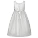 Girls' Perfectly Dressed® Tulle/Shantung Dress - White