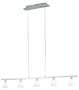 Eglo 88546A Dress, Brushed Aluminum and Chrome/White wiped, 5-Light Pendant Light Fixture
