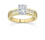 0.83 CT CUSHION DIAMOND 18K YELLOW GOLD RING NEW
