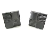 Kenneth Cole Reaction Brushed Hematite Cufflinks w/Textured Corners
