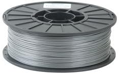 Silver PLA Filament 1.75 mm (1 kg) for use in MakerBot, Lulzbot, Airwolf3D, Maker Gear, Robo3D, Flashforge, and other similar 3D printers.