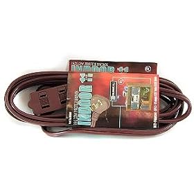 COLEMAN CABLE Slenderplug Indoor Cube Tap Extension Cord, 11' Brown by Coleman Cable