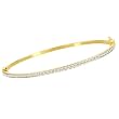 Diamond Fascination 14K Gold Diamond Accent 7 Inch Bangle