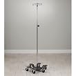 CLINTON CHROME HEAVY DUTY INFUSION PUMP STANDS Six leg, heavy duty w/4 hooks Item# IV-604
