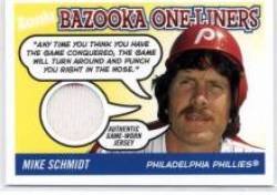 2004 Bazooka One-Liners Relics #MS Mike Schmidt B - Philadelphia Phillies (Piece of Authentic Game Worn Jersey) (Baseball Cards)