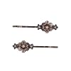 Revlon Chateau Marmont Bobby Pins with Flower and Stones, Colors may vary
