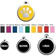 Dog Tag - Paw Print (M/Black)