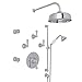 ROHL U.KIT77LS-APC Thermostatic Shower, Polished Chrome
